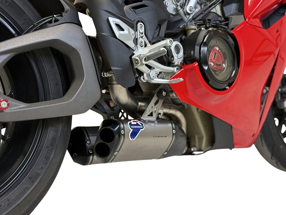 D23509440ITA TERMIGNONI TITANIUM LOWER SLIP-ON SILENCER KIT (P V4, SF V4 2025)