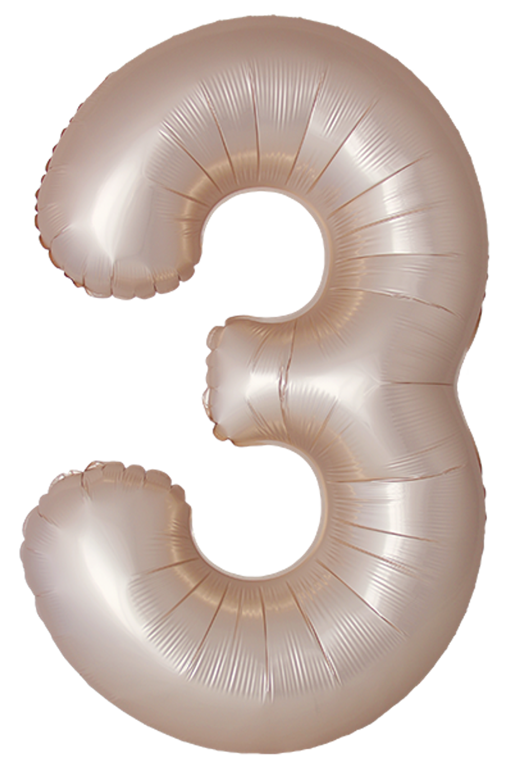 Цифра 3 Slim, Звездное Золото, Матовый в упаковке 40" Fm