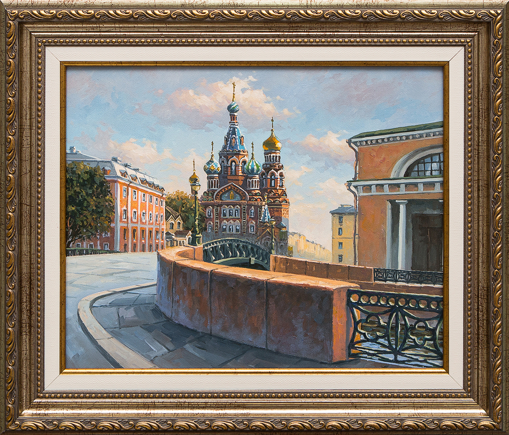 Картина маслом "Спаса на крови" Гафиатуллин.