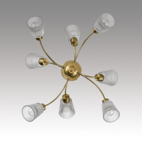 8154/8C COMFI LN26 108 медный/прозрачный, металл/стекло Потолочный светильник Е14 8*40W 220V IMANA