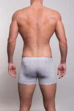 Мужские трусы-боксеры с узором из треугольников и звезд (Размер: L) (Цвет: серый)