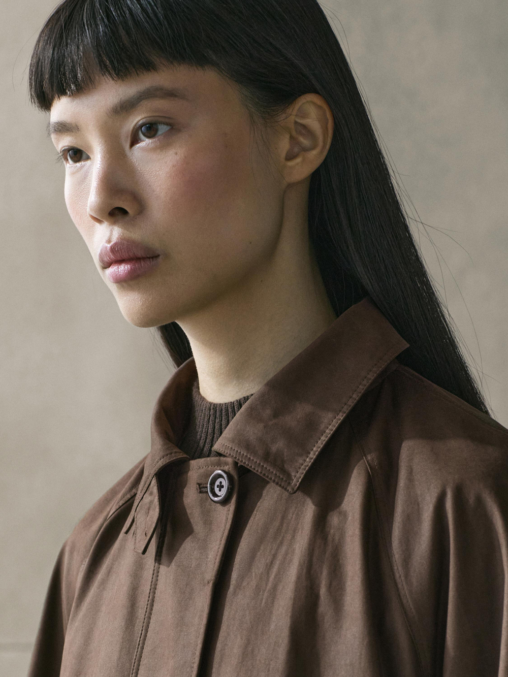 Massimo Dutti Длинная парка с карманами, кротово-коричневый