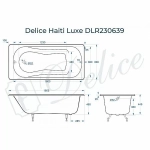 Ванна Delice Haiti Luxe Elite 180х80 DLR230636 180х80 белая