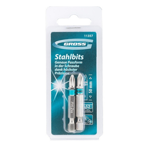 Бита РН2 х 50, сталь S2, 2 шт. Gross, 11357