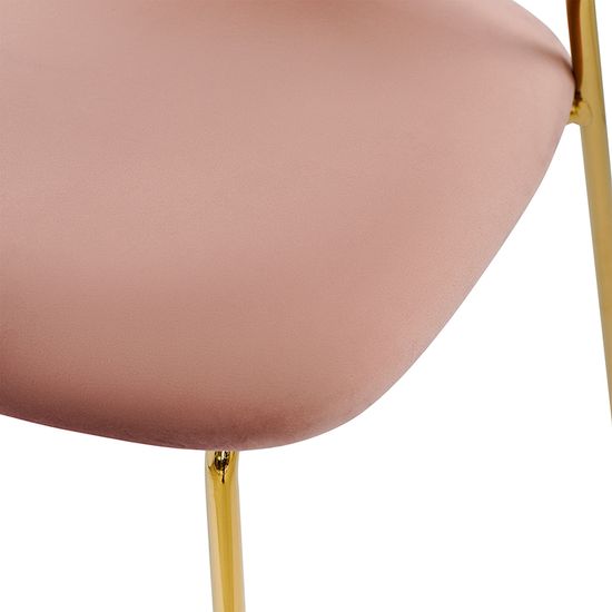 Стул eirill, велюр, розовый