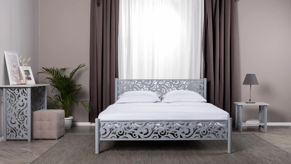 Кровать Форвард Парма 140*200, серый шагрень