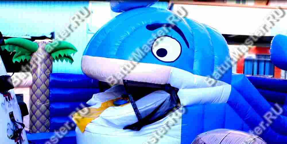 Коммерческий надувной батут "Акула и пираты"