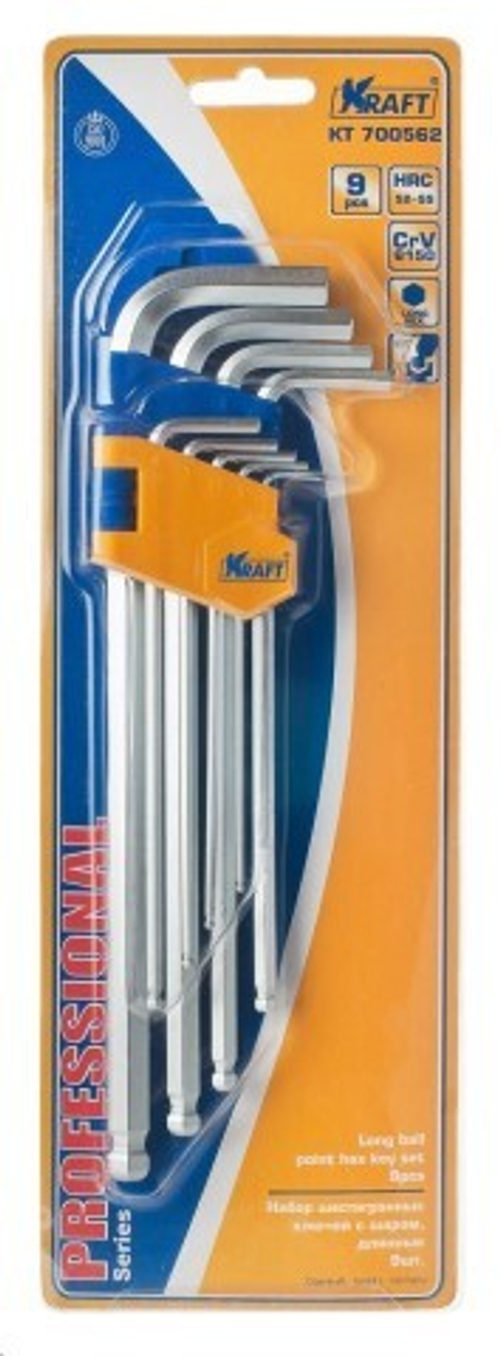 Набор шестигранников (9 предм.) с шаром длин. (KRAFT)