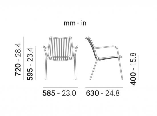 Лаунж-кресло металлическое Nolita