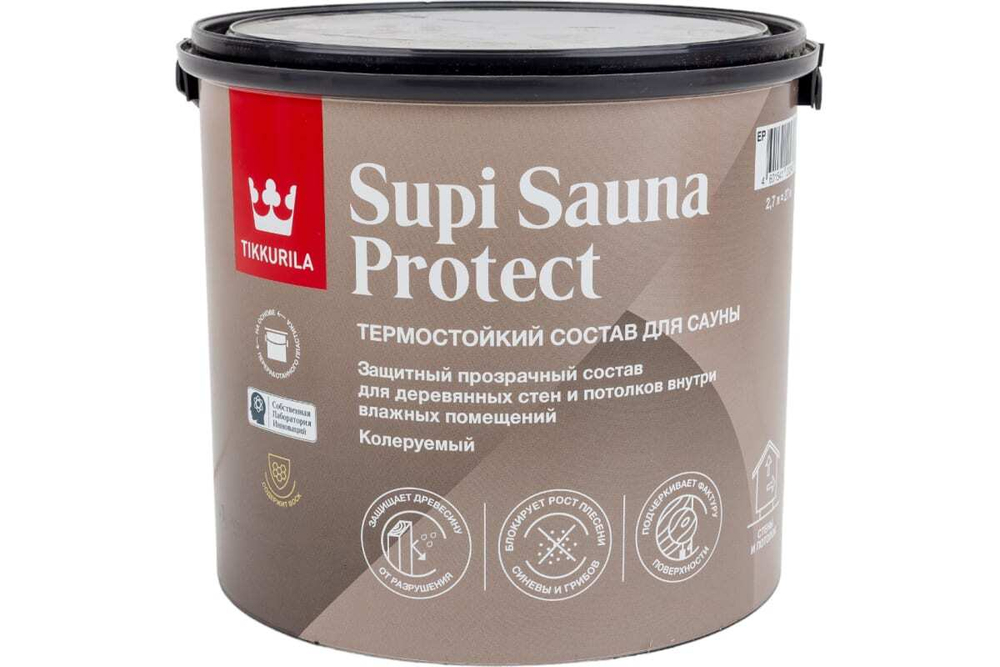 Cостав защитный TIK Supi Sauna Protect (Supi Saunasuoja) для бань и саун EP п/мат (2,7л)
