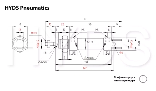 DSNU-16-40-PPV-A Пневмоцилиндр