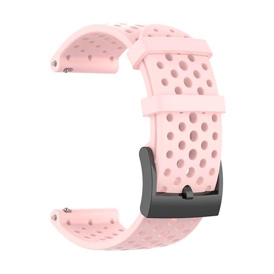 Силиконовый дышащий ремешок Suunto 24 mm для 9 / 9 Baro / 7 / D5 / Spartan Sport быстросъемный (Athletic 1) короткий (Розовый)