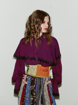 ЛЕС Блуза с пелериной