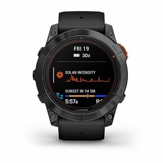 Умные часы Garmin FENIX 7X PRO Solar Edition серый корпус c черным ремешком