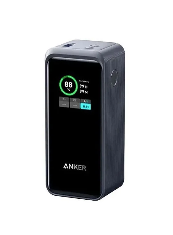 Внешний аккумулятор Anker 735 Prime (A1336), 20000 mAh, 200W Черный (2 USB-C, 1 USB-A) Black