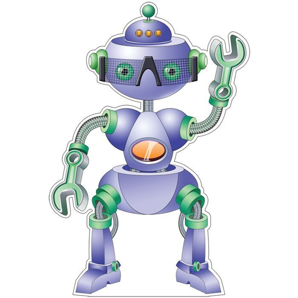 Плакат вырубной А3. Робот (с вд-лаком)