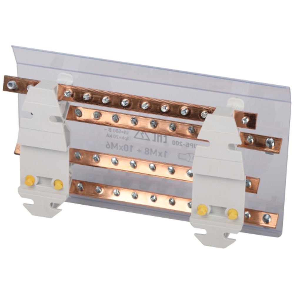 Шинный распределительный блок ЭРА NO-224-73 ШРБ-200А 4 шины 1хМ8+10хМ6