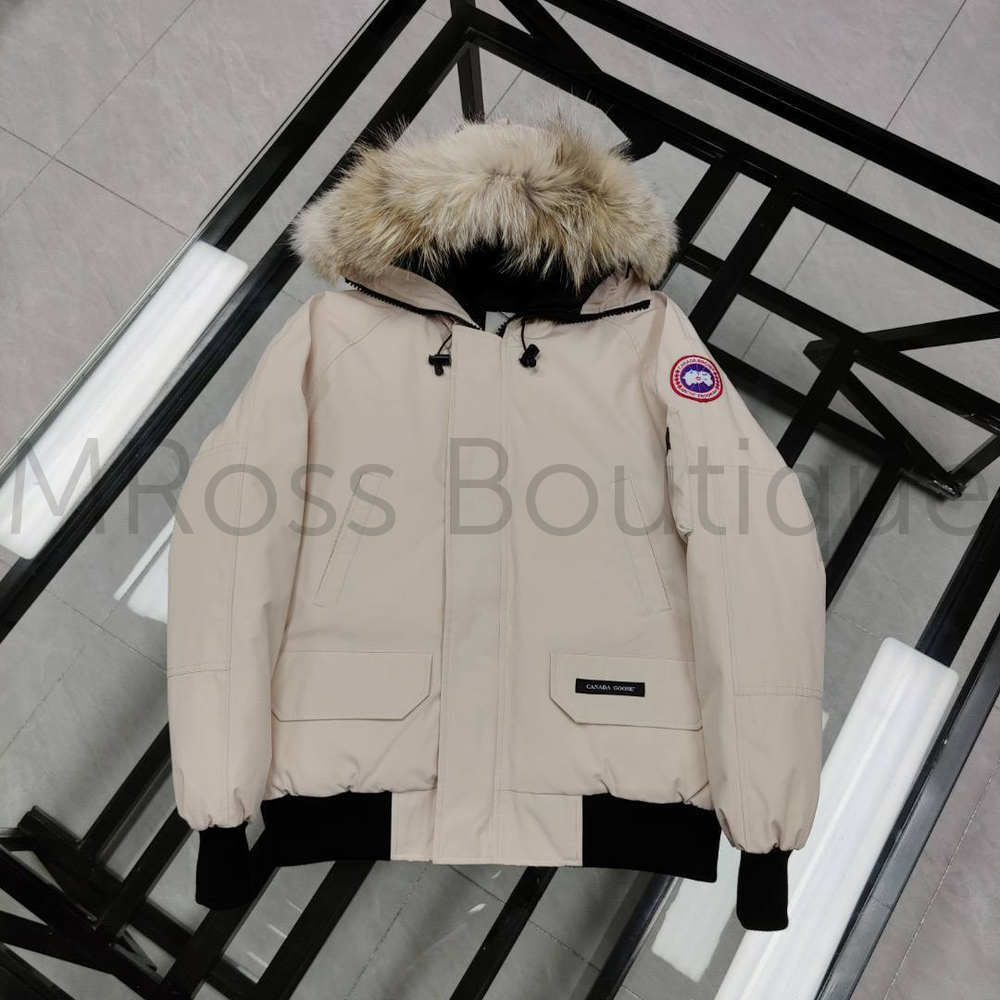 Женская бежевая парка Canada Goose Chilliwack премиум класса