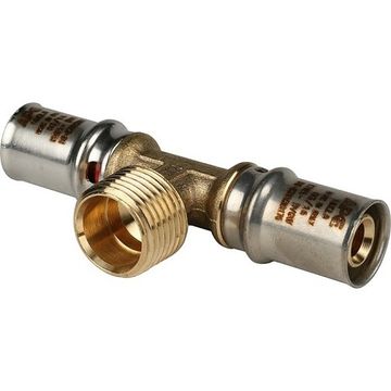 Тройник пресс Stout 16x1/2" НР с наружной резьбой (SFP-0008-161216)