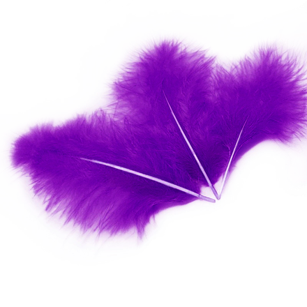 Перья  Фиолетовый, 10*15 см, 30 шт.
