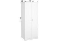 Шкаф Адайн ШК-20 белое дерево / белое дерево