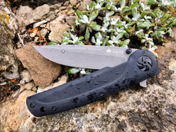 Складной нож Biker Z M390 Black G10 StoneWash