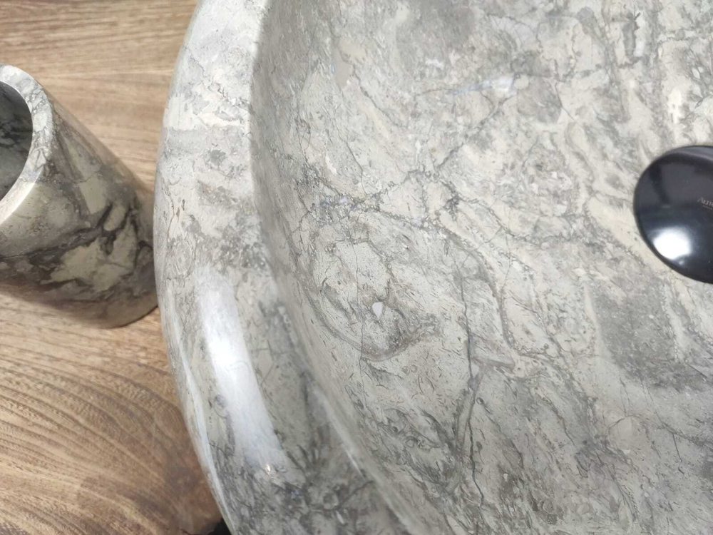 Раковина из мрамора Donut Grey Doreng DM-81038 45*45*13