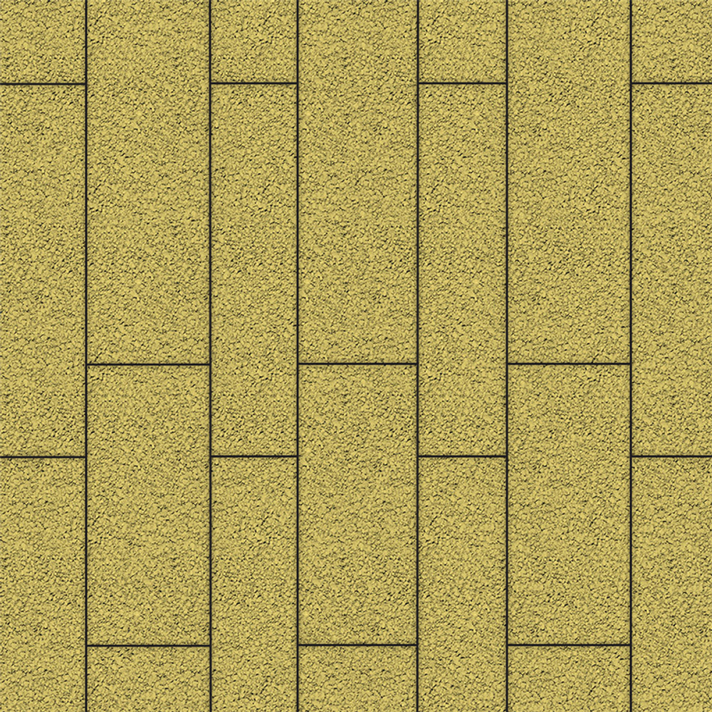 Тротуарная плитка ПАРКЕТ - Гранит Желтый, комплект из 4 видов плит