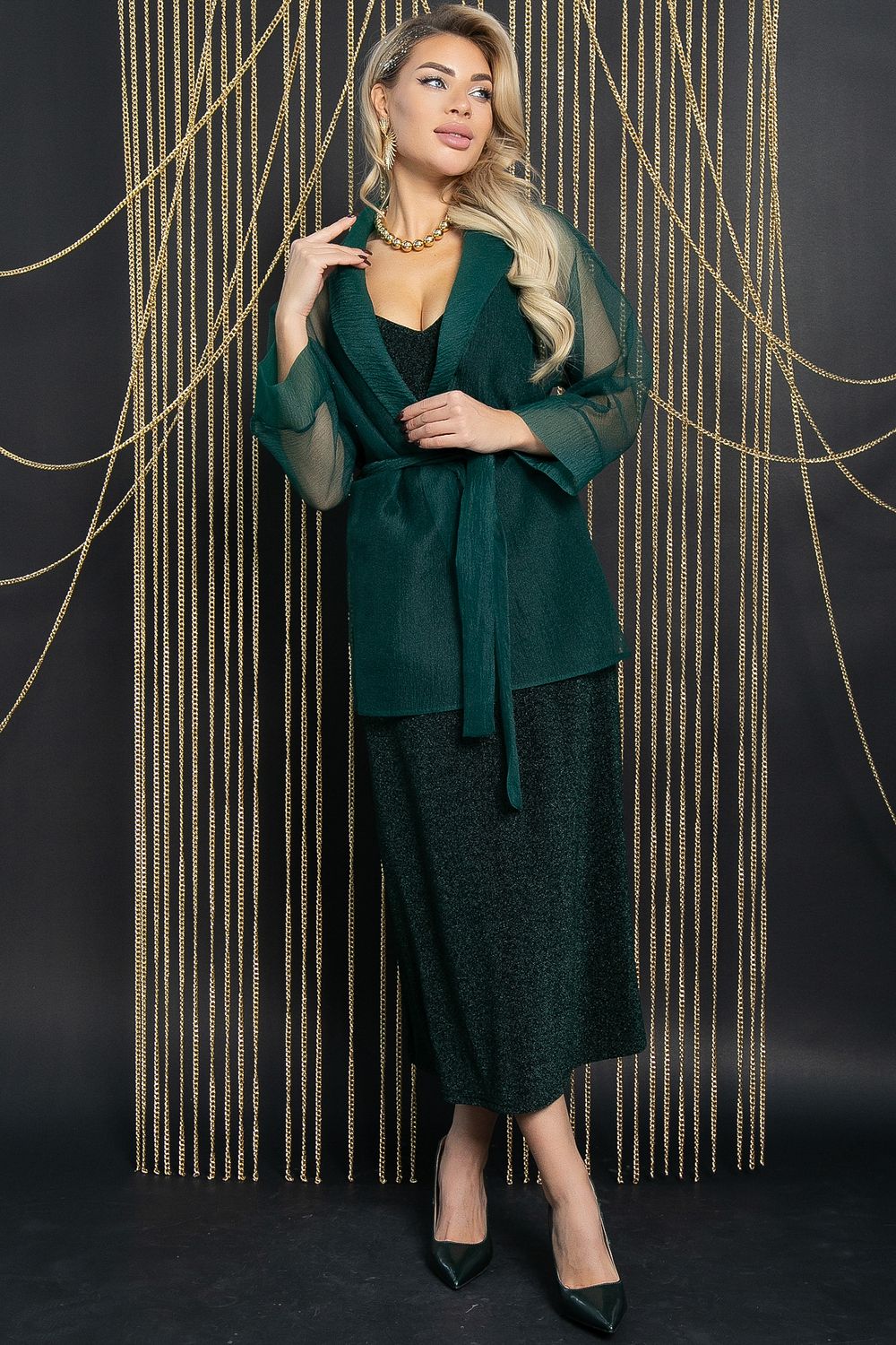 Костюм Случайная встреча (зеленый) К11723 LT Collection