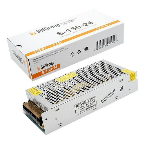 Блок питания для светодиодной ленты SWG 24V 150W IP20 6,25A S-150-24 000108