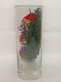 натуральные цветы в стекле, вакуум