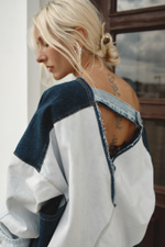 Upcycling куртка объемная