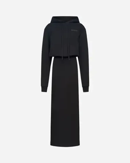 Платье-худи в длине макси