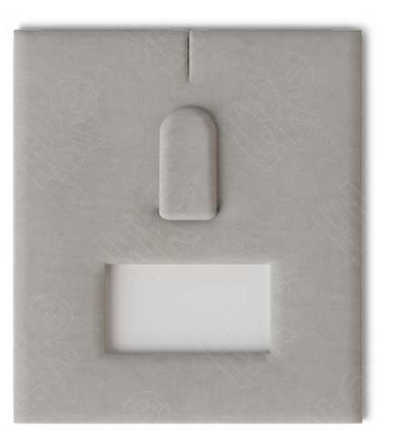 Вкладыш 03/наклонный/для кольца/язычок/окошко для бирки/прорезь для нитки