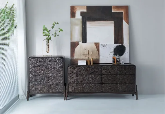 Комод G38, 160х78 см, черный шпон ясеня