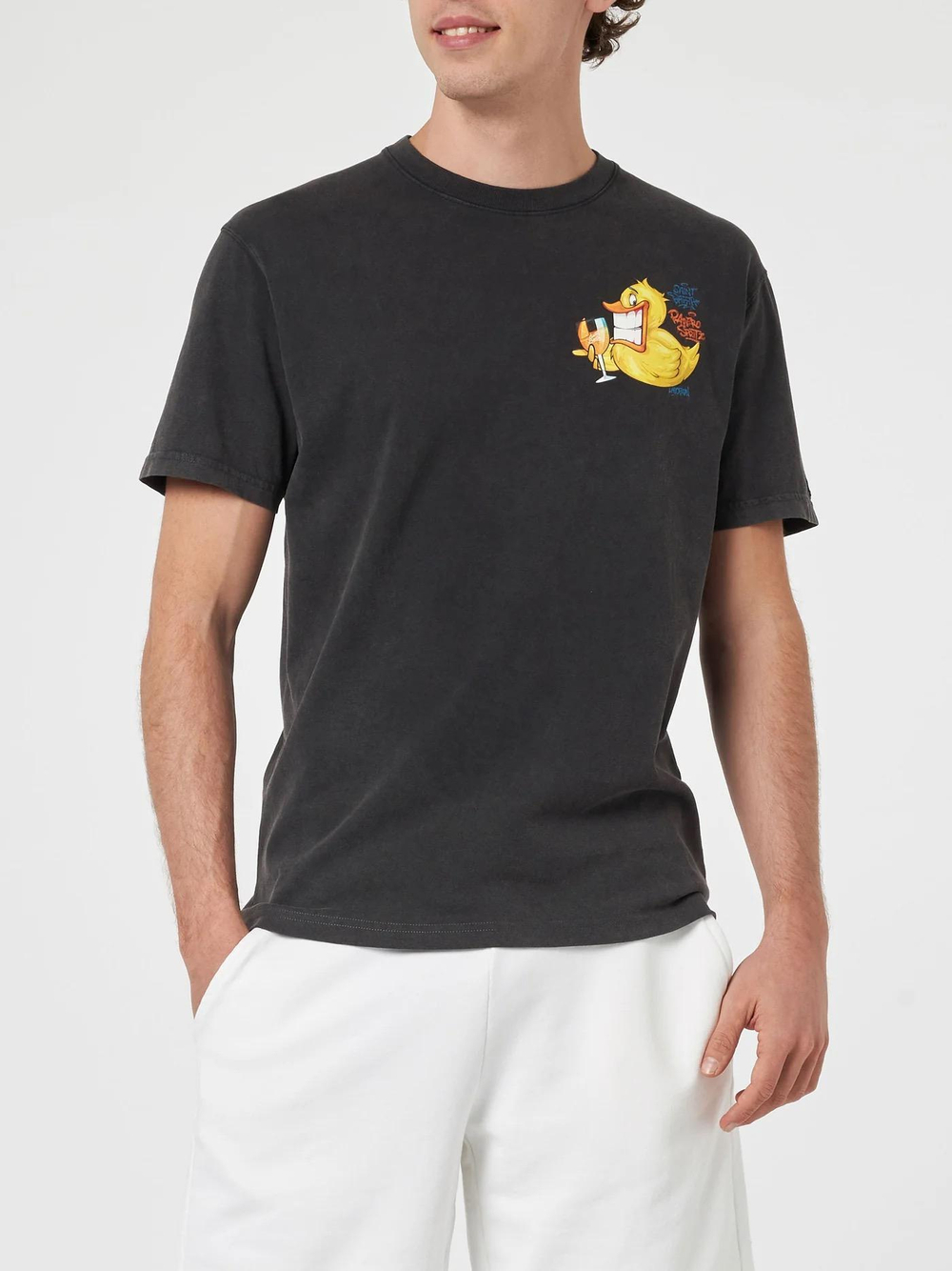 Футболка MC Saint Barth TSHIRT DUCKY PAPERO 00 черный апероль