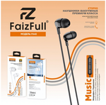 Гарнитура FaizFull FN40, вакуумные, разъем Jack, кабель 1.2 м Black