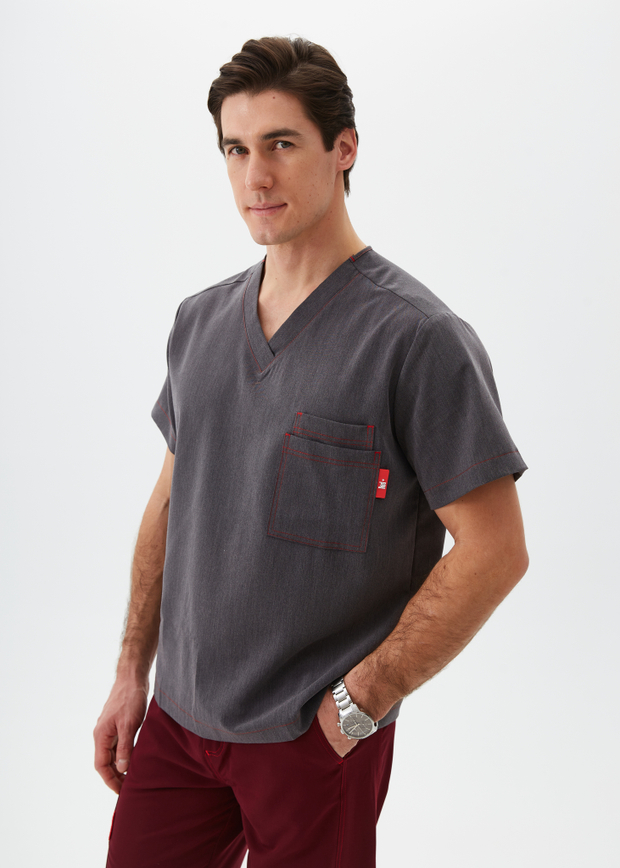 Топ медицинский мужской Гекай, графит