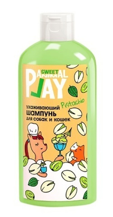 Animal Play 300мл Sweet Шампунь ухаживающий для кошек и собак. с ароматом фисташкового мороженного