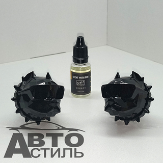 Ароматизатор-игрушка -на обдув- Собачки ПИТБУЛЬ - YC-35BB Bright black