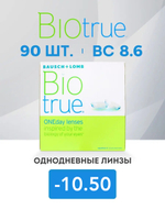 Однодневные контактные линзы Biotrue ONEday (уп. 90 линз)