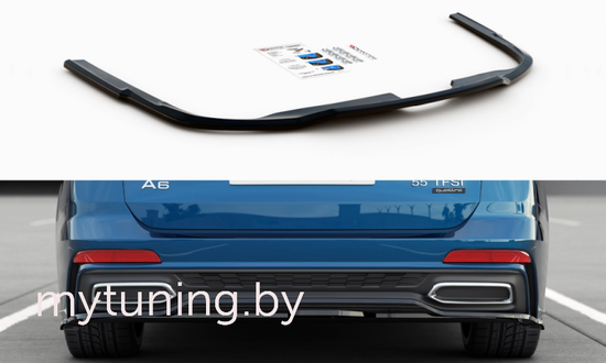 Сплиттер бампера заднего для AUDI A6 C8 Avant S-Line 19-...
