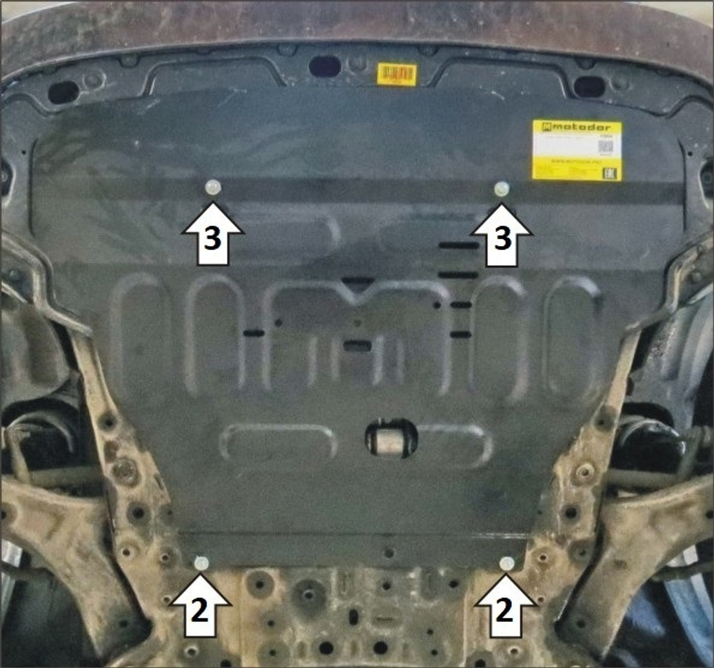 Защита стальная 2мм Д,КПП Hyundai Staria c 2022 MOTODOR.70908