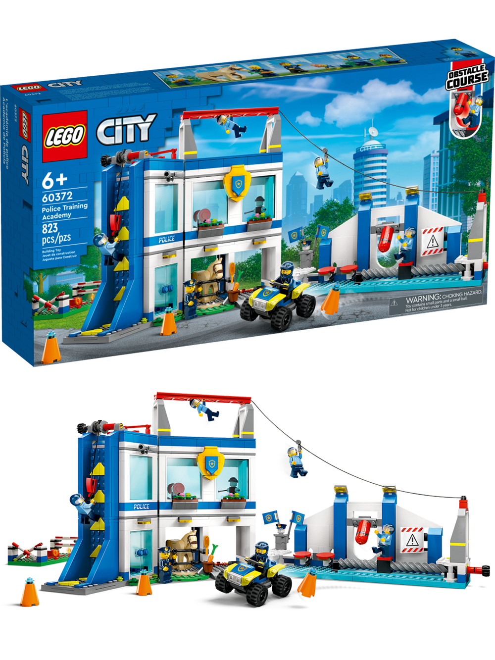 LEGO City 60372 лего Полицейская академия, полицейская база с машиной и минифигурками, набор для игры, оригинал LEGO