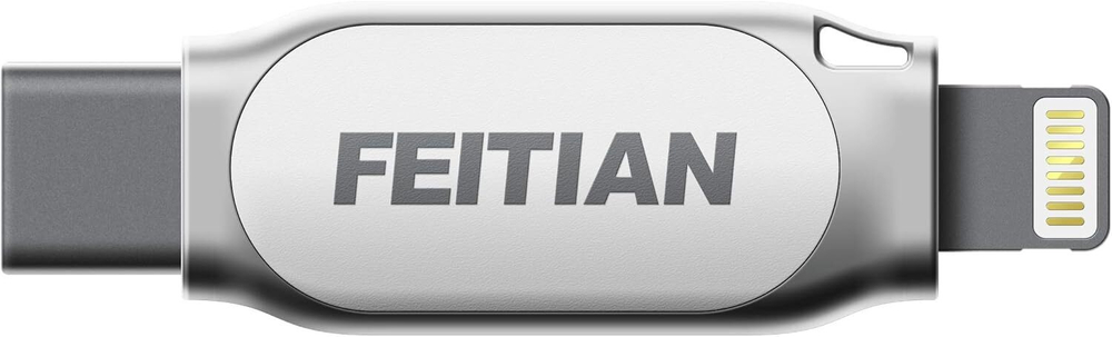 FEITIAN K44 — Двухконнекторный ключ безопасности для iOS и ПК Аутентификатор с USB-C + Lightning, поддержка FIDO2, PIV и MFi