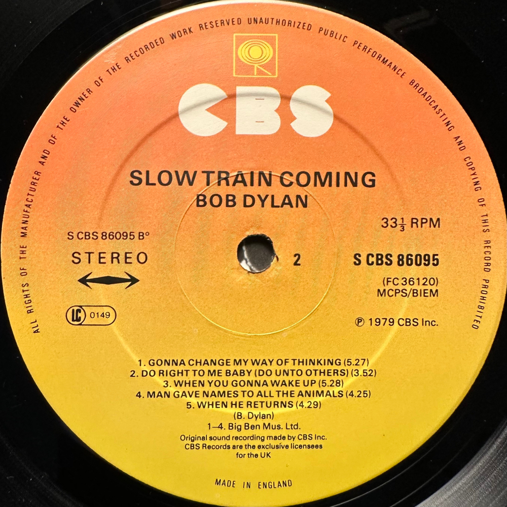 Bob Dylan - Slow Train Coming (Англия 1979г.)