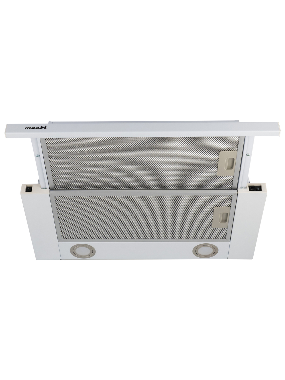 Кухонная вытяжка MACBI встраиваемая MT60-3 1100м3/ч WHITE/Белая, панель: металл
