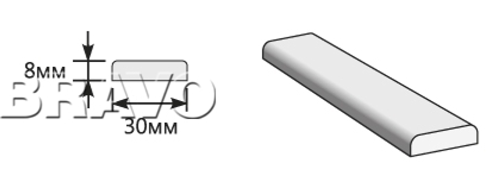 Притворная планка 2300*30*8