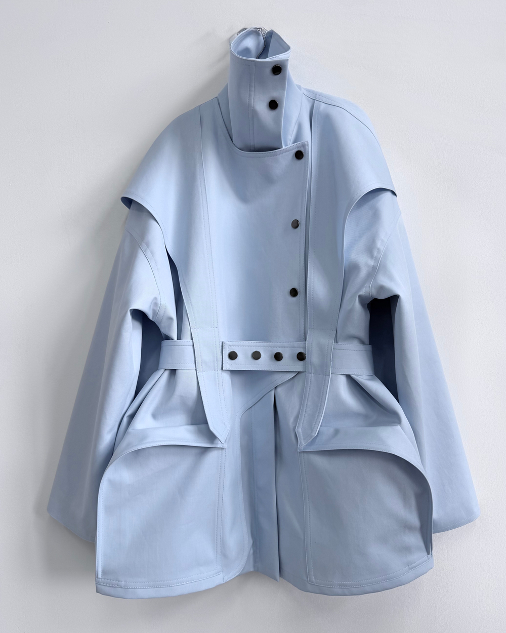 Тренч на молнии из хлопка Берберри голубой