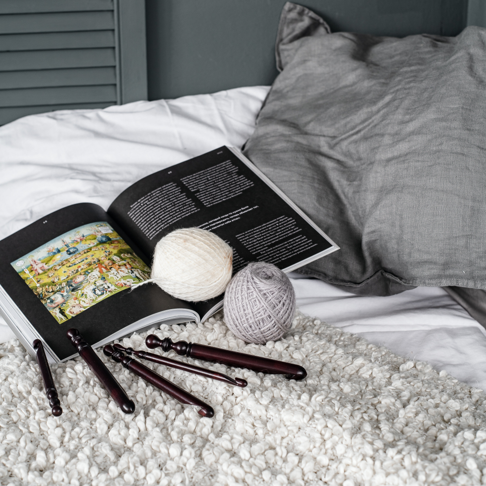 Набор деревянных крючков для вязания 5 шт (8, 10, 12, 14, 16мм.) KN28